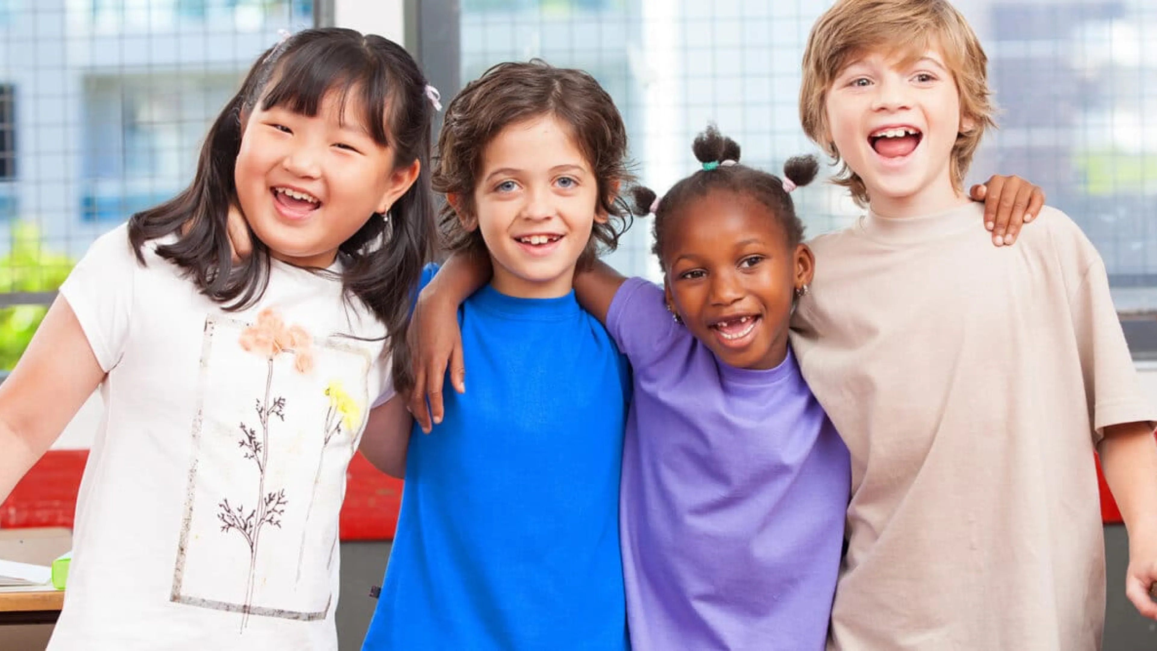 group of four young kids