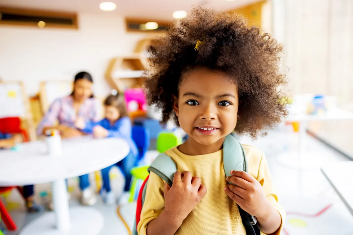 young child in school